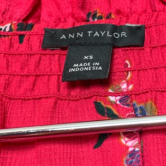 Ann Taylor Pink Floral Blouse SZ-XS - Picture 4 of 5